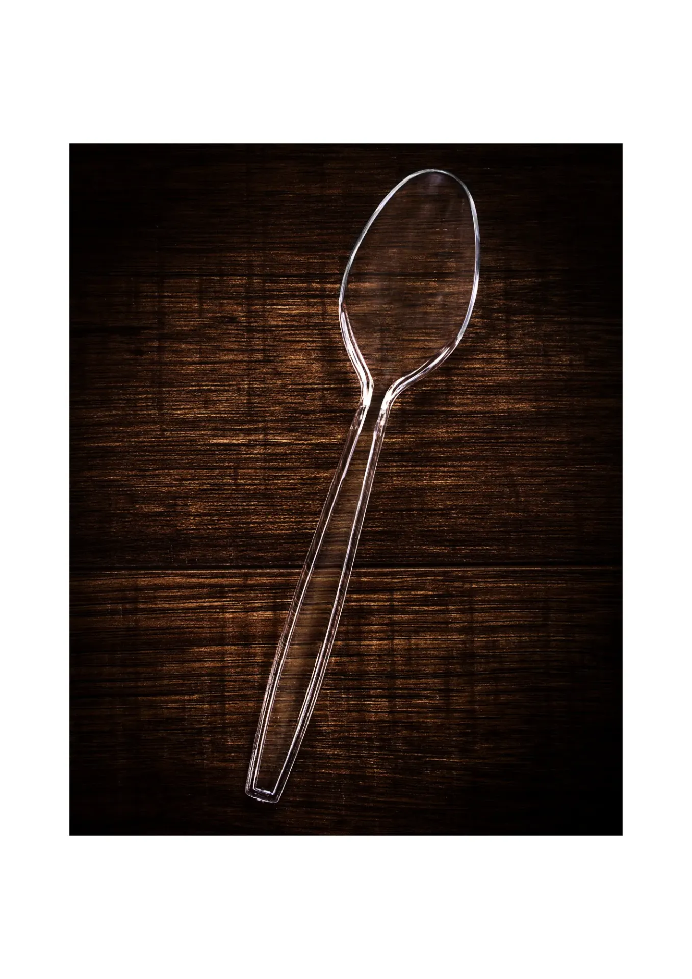[30.0038] Cuillère de Luxe Réutilisable - 18 cm Transparent (Boîte de 1000 pcs)