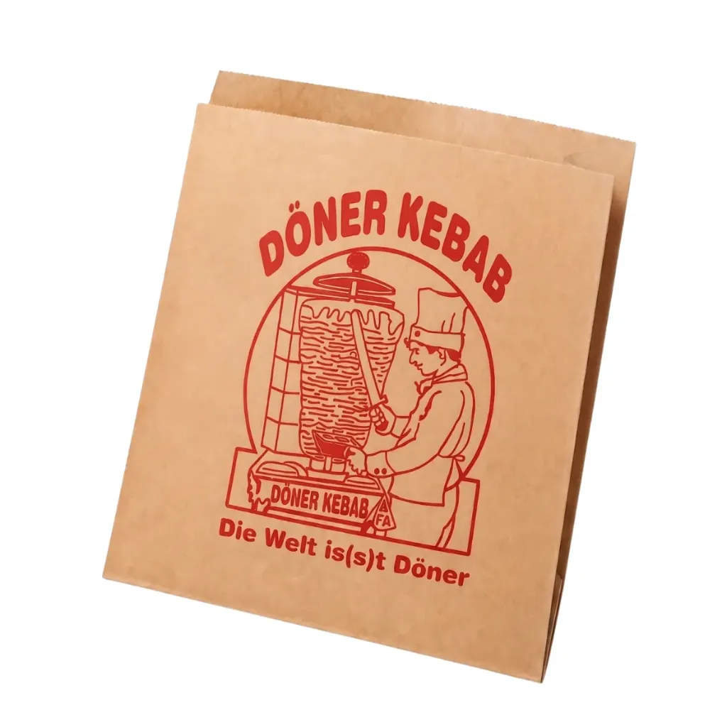 [60.0017] Sachet à Kebab Kraft Brun - 16x16 cm (Paquet de 4 kg)