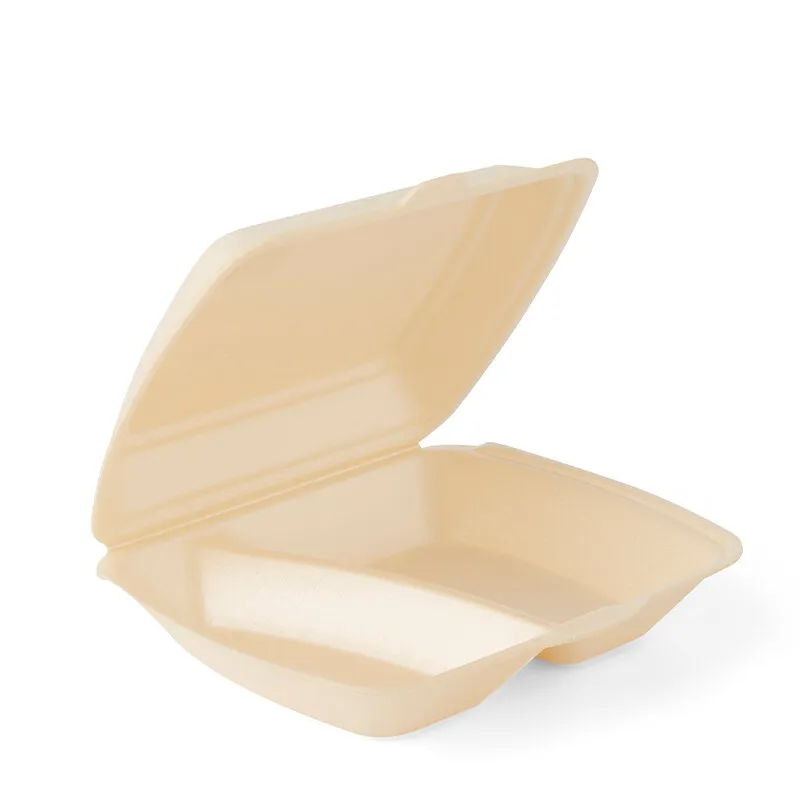 [50.0053] Boîte Menu IP-4 2 Compartiments - 24,5x21x7,2 cm Champagne (Carton de 200 pcs)