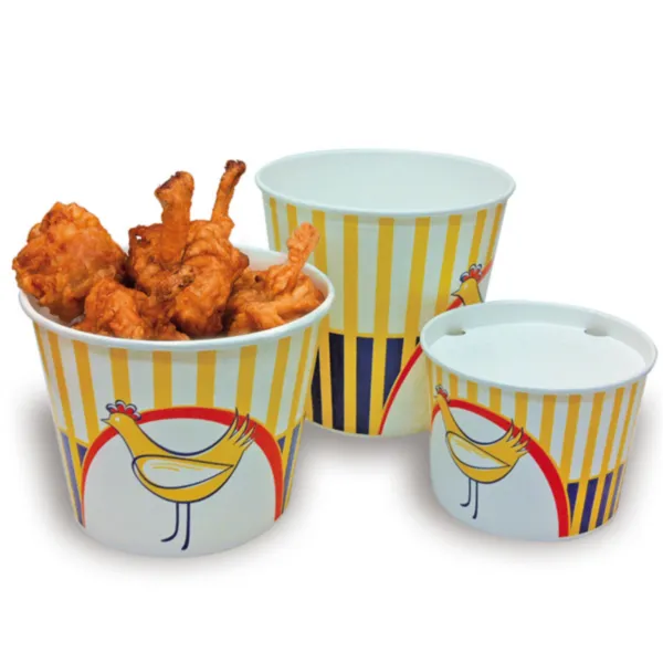 [40.0011] Seau à Poulet avec Couvercle Blanc Étang - 1920 ml (Carton de 300 sets)