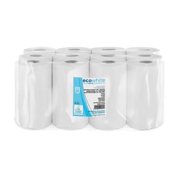 [20.0005] Bobine Essuie-Mains Dévidage Central Mini - Ø 13,2 cm Blanc (Carton de 12 pcs)