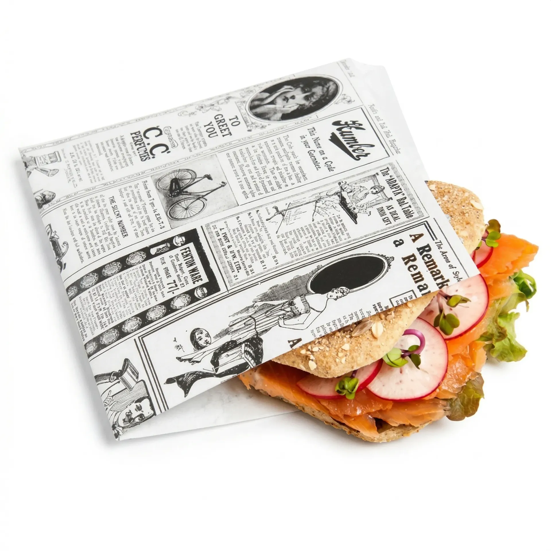 [60.0005] Sachet Hamburger Antigraisse Blanc - 16x16,5 cm (Paquet de 500 pcs)