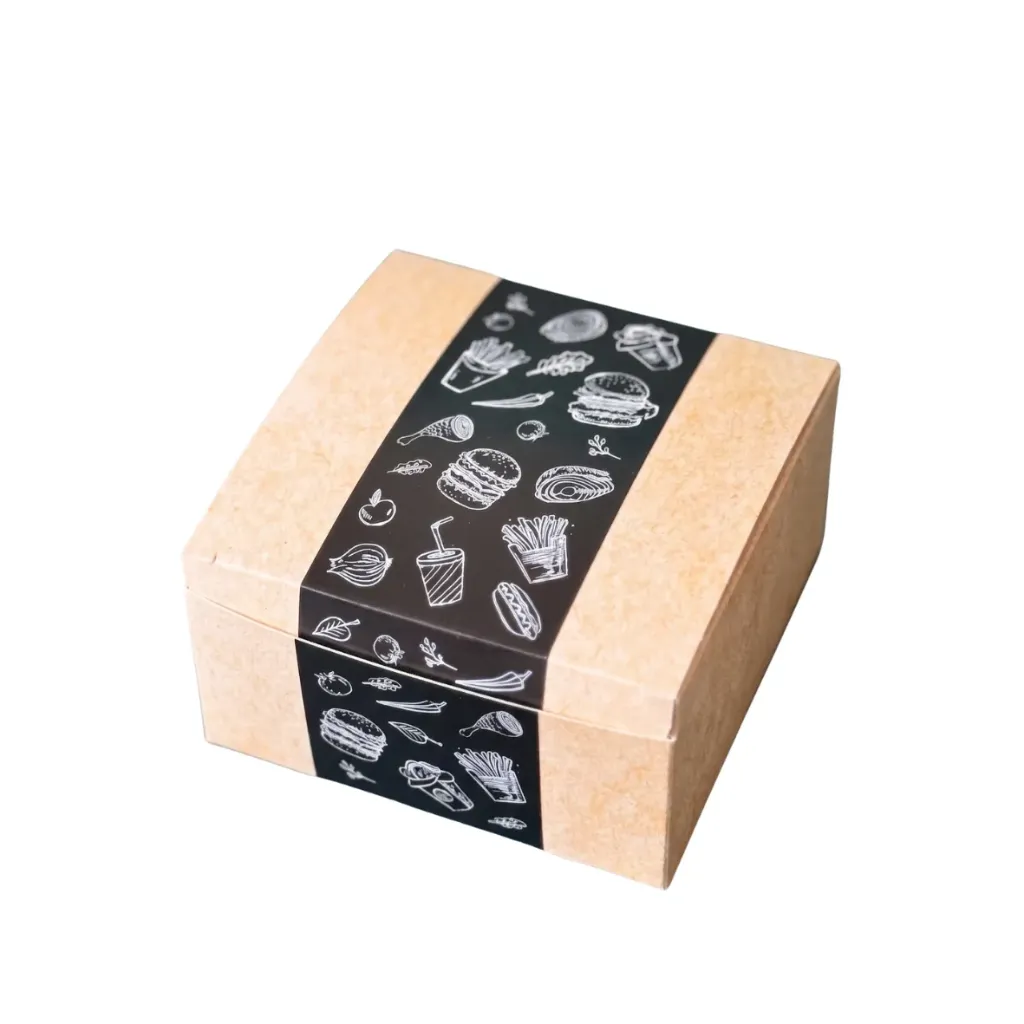 [50.0016] Boîte Snack Motif "Snack Time" - 14x8,5 cm (Carton de 500 pcs)