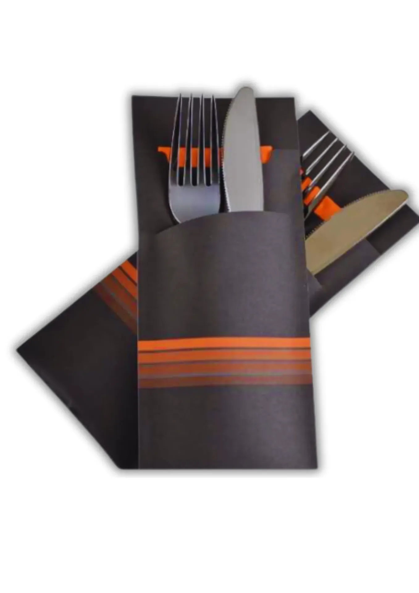 Pochette à Couverts - Noir (Boîte de 100 pcs)