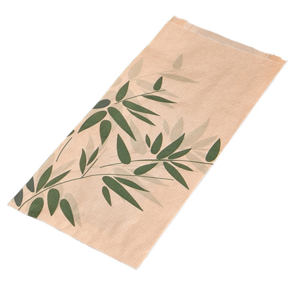 [60.0015] Sachets Croissants Feel Green Kraft Naturel - 12+5x22 cm (Paquet de 500 pcs)