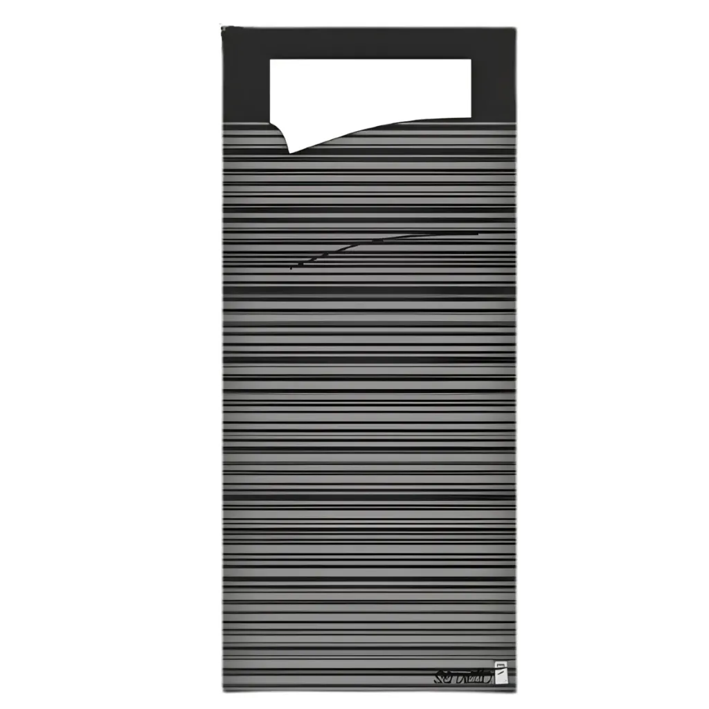 [30.0010] Pochettes à Couverts Noires avec Serviette Blanche 2 Plis (Carton de 600 pcs)