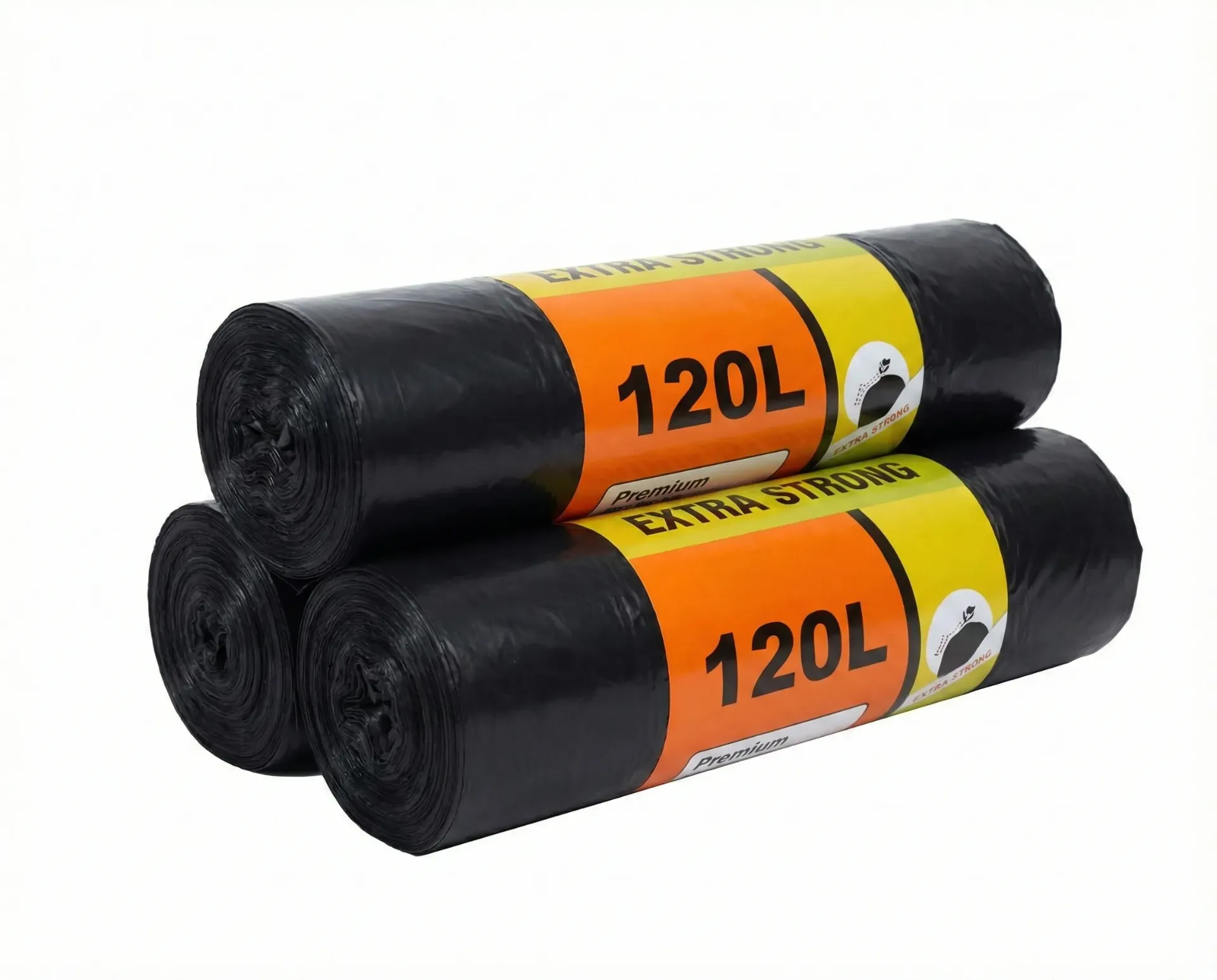 [70.0011] Sac Poubelle Premium Noir 120 L - 70x110 cm (Carton de 200 pcs)