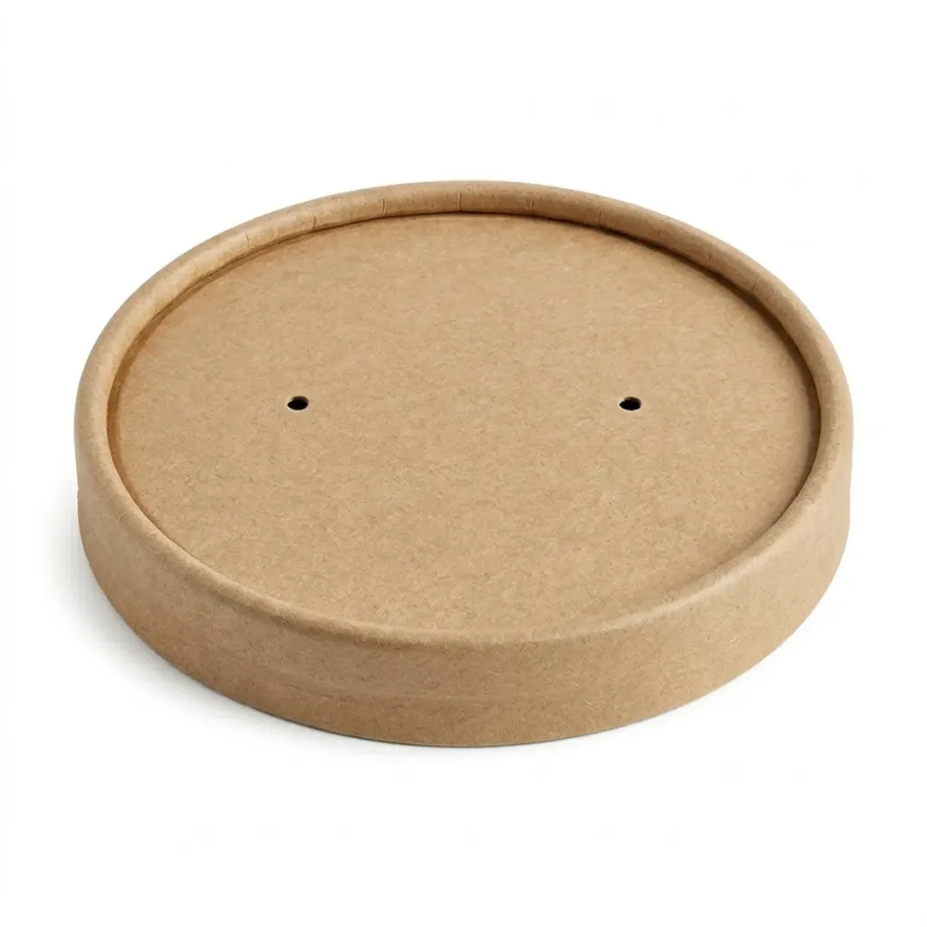 Couvercle Carton Kraft pour Saladier - Ø 18,5 cm (Carton de 300 pcs)