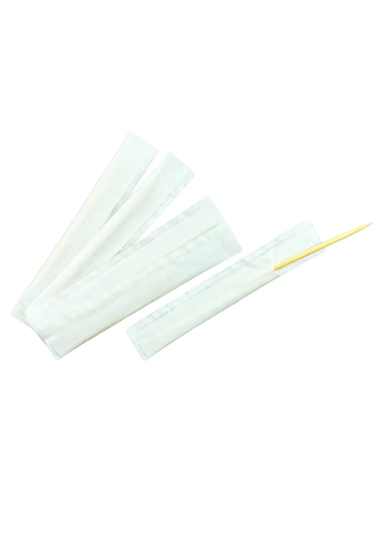 [30.0045] Cure-Dents en Bambou Emballés Individuellement - 6,5 cm (Boîte de 1000 pcs)