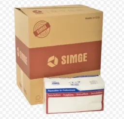 Serviettes en Papier "SIMGE" 1 Pli - 33x33 cm Blanc
