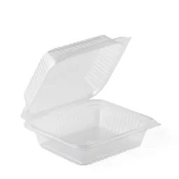 Boîte Salade Charnière PET - 19,5x22 cm