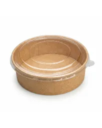 Saladier Kraft avec Couvercle PET - 750 ml